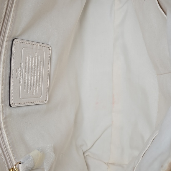 Coach Small Kelsey Satchel Signature Jacquard Light Khaki Chalk Trim New - Picture 11 of 14